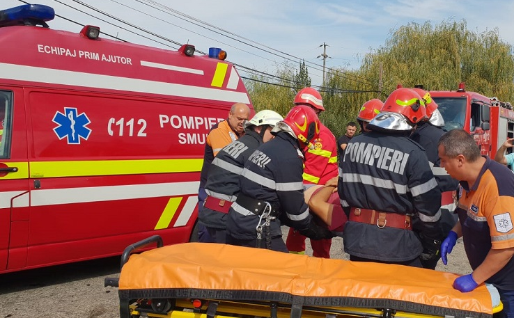 Autocar cu copii implicat în accident Planul roșu epitesti