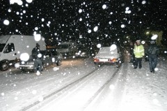 În Pitești, prima ninsoare din acest an