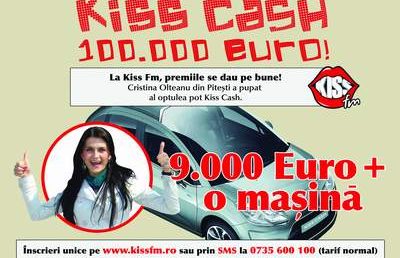 Cristina Olteanu din Pitesti a castigat potul Kiss Cash: 9.000 Euro si Noul Citroen C3!