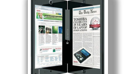 Mini-notebook Toshiba cu doua ecrane