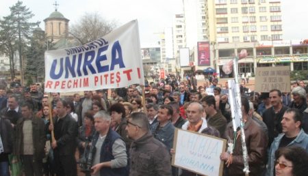 Petrochimiştii piteșteni au protestat din nou!