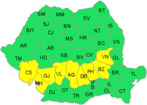 CODUL GALBEN DE PLOI ABUNDENTE A FOST PRELUNGIT