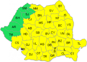 COD GALBEN! PLOI ABUNDENTE, GRINDINĂ ȘI VIJELII!