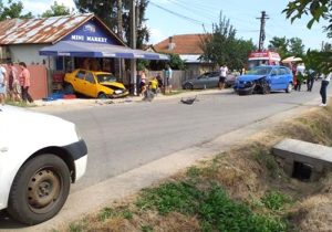 EXPLOZIA UNUI CAUCIUC A FĂCUT VICTIME PE UN DRUM DIN ARGEȘ