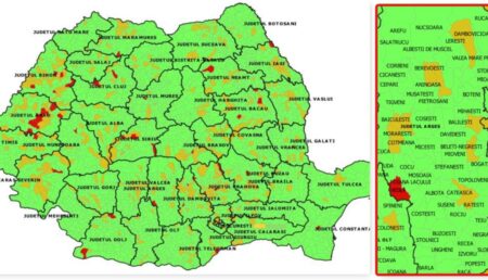 HARTA EPIDEMIOLOGICĂ ÎN ARGEŞ. NUMĂRUL INFECTĂRILOR ÎN FIECARE LOCALITATE