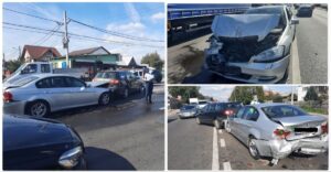 VIDEO: TAMPONARE ÎN LANŢ LA IEŞIREA DIN PITEŞTI