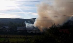 VIDEO: INCENDIU LA O CASĂ DIN ALBEȘTII DE ARGEȘ