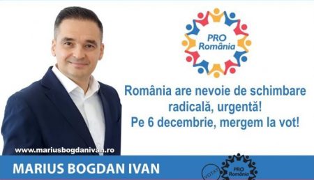 BOGDAN IVAN (PRO ROMÂNIA): VOTUL DIN 6 DECEMBRIE, CEL MAI IMPORTANT DIN ULTIMELE DECENII!