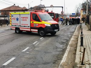 VIDEO | ACCIDENT LA INTRAREA ÎN PASAJUL DIN BASCOV