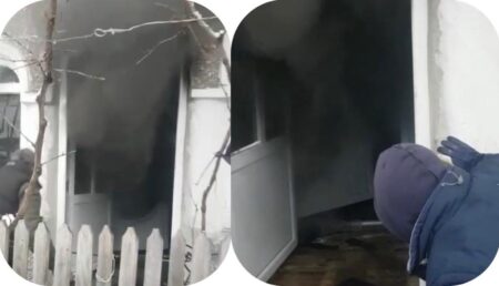 Video – Incendiu în Poienarii de Argeș. Arde interiorul unei case