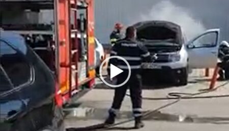 Video: Incendiu în parcare la Jupiter City