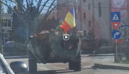 Video: Militarii au ieşit cu TAB-urile în Piteşti