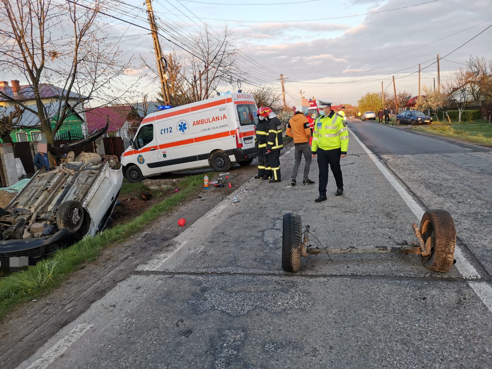 Update: Accident la Moşoaia. Şoferul de 39 de ani avea permisul suspendat