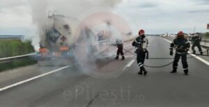 Video: O cisternă cu motorină a luat foc pe Autostrada A1