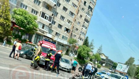 Video: Accident în cartierul Craiovei cu un motociclist