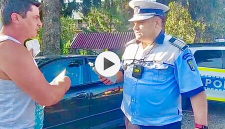 Video – Nu a oprit la semnalele polițistului și a rămas fără permis!