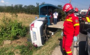 Mărăcineni: Accident cu trei maşini. Imagini – video de la locul evenimentului