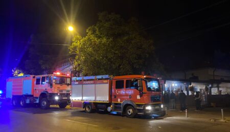 Video – Incendiu la restaurantul Mustafa din Centrul Piteștiului