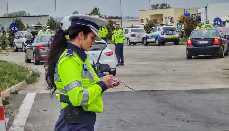 Video: Filtru al Poliţiei pe Autostrada A1, la intrarea în Piteşti