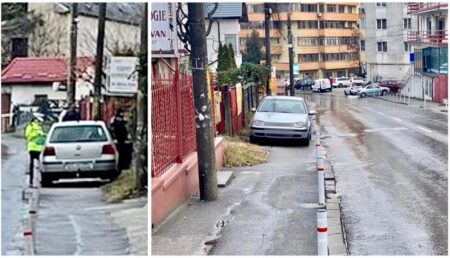 Pitești: Șofer cu tupeu, parcare nesimțită în Găvana!