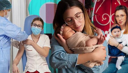 Prima femeie care s-a vaccinat în România a rămas însărcinată şi are acum o fetiţă