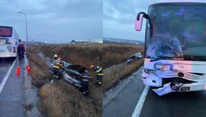 Argeș: Accident rutier, un autocar implicat!