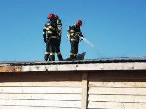 Video – Incendiu la o fermă din Albota