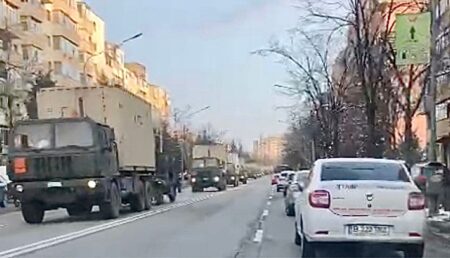 Pitești: Un alt convoi militar a tranzitat orașul