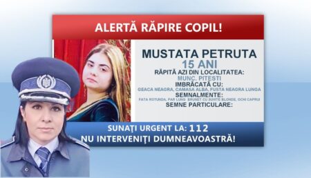 Un puști de 15 ani și un bărbat de 28, reținuți în cazul fetei răpite din Pitești