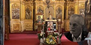 Trupul neînsuflețit al lui Șerban Valeca, depus la Biserica Mavrodolu