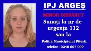 Alertă în Argeș! Minoră dispărută!
