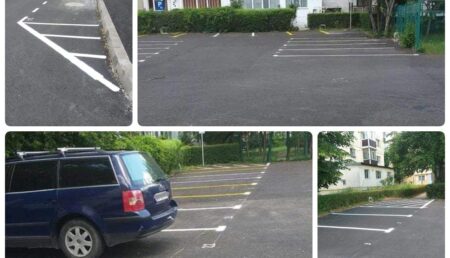 Zeci de locuri de parcare au fost reabilitate într-un cartier din Pitești