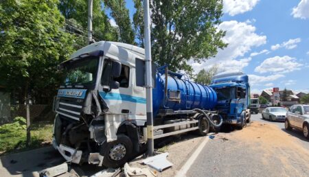 Argeș: Accident „greu” cu două tiruri!