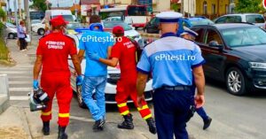Pitești: Motociclist accidentat. Șoferul care l-a lovit a fugit