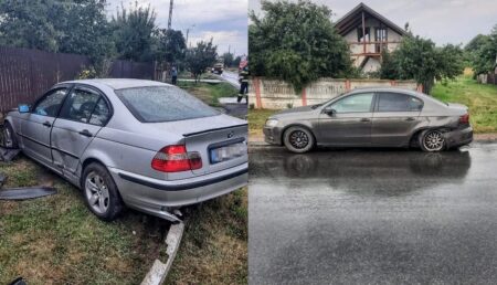 Argeș: Impact puternic între un BMW și un Volkswagen! O tânără de 22 de ani a ajuns la spital