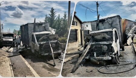 Pitești: Mașini făcute scrum pe Craiovei