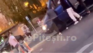 Pitești. Bătaie în centrul orașului: l-a lăsat lat!