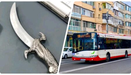 Pitești: Tânăr de 19 ani, înarmat cu un cuțit în autobuz!