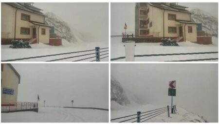 Argeș: A venit iarna la munte! Frig și zăpadă