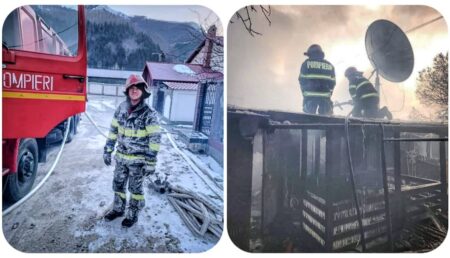 Argeș: Șapte case cuprinse de flăcări! Misiune de aproape 12 ore pentru stingerea incendiului