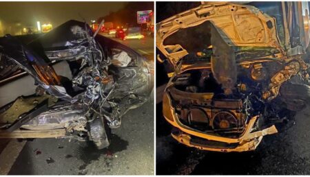 Accident deosebit de GRAV pe Autostrada București-Pitești