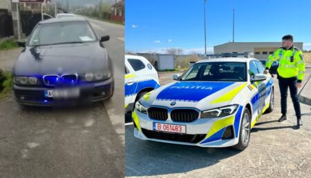 Argeș: Șmecher, nu glumă! Și-a transformat BMW-ul în autospecială de Poliție!