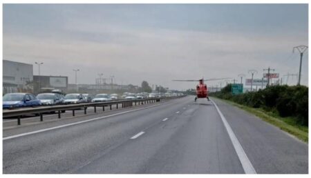 Accident grav pe Autostrada București – Pitești! A intervenit elicopterul SMURD!