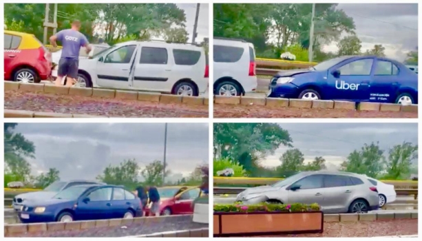 Pitești. Accident la Podul Viilor cu nu mai puțin de 5 mașini