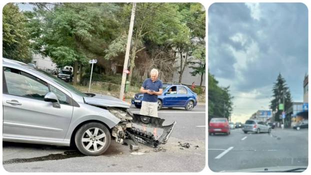 Pitești. Accident în Găvana! Un Peugeot, praf!