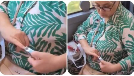 Video ireal! O femeie și-a tăiat unghiile în autobuz