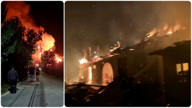 Argeș. Incendiu devastator! Gospodărie distrusă și zeci de animale moarte în flăcări