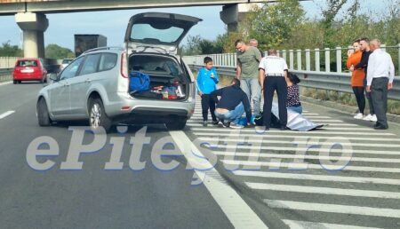 Accident grav pe Autostradă, lângă Pitești. Copii răniți