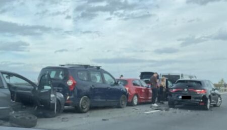 Accident în lanț pe A1 Pitești-București. Carambol cu 10 mașini