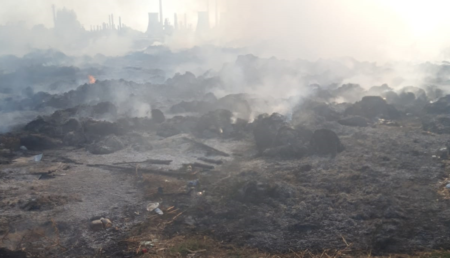 Incendiu lângă Petrochimia Pitești